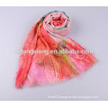 Fashion Popular 100% Wool Material Hot Print Feather Scarf